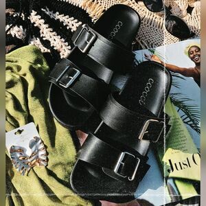 🆕️The Josephine// Black double buckle slide